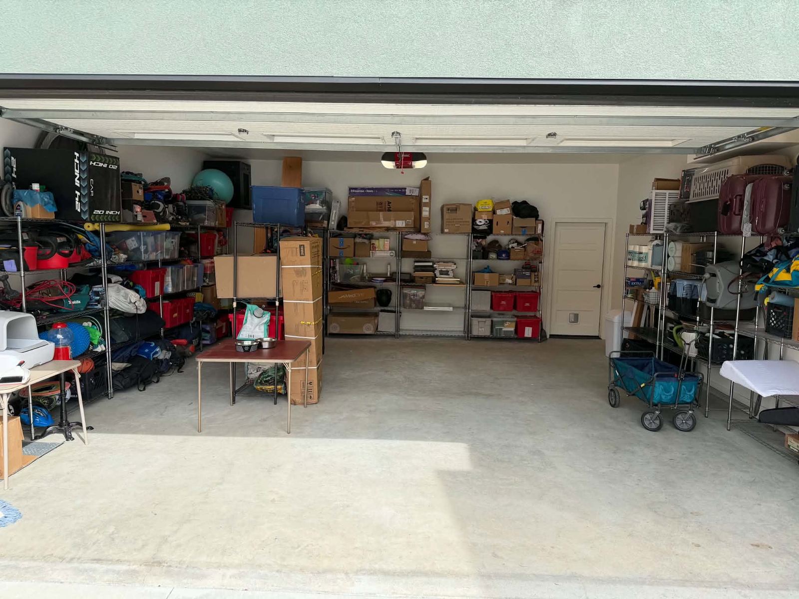 Organized garage after a cleanout project