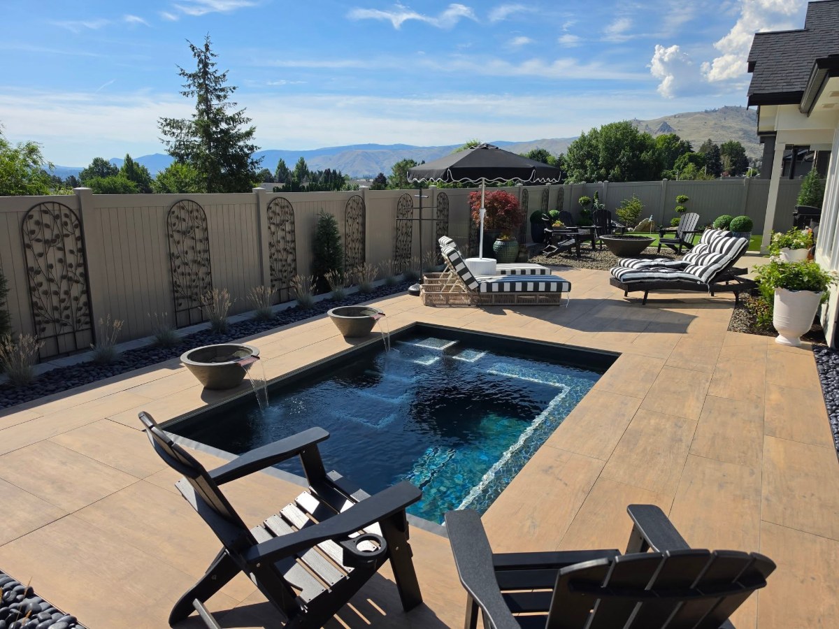 Backyard pool built by Outdoor Elements Northwest
