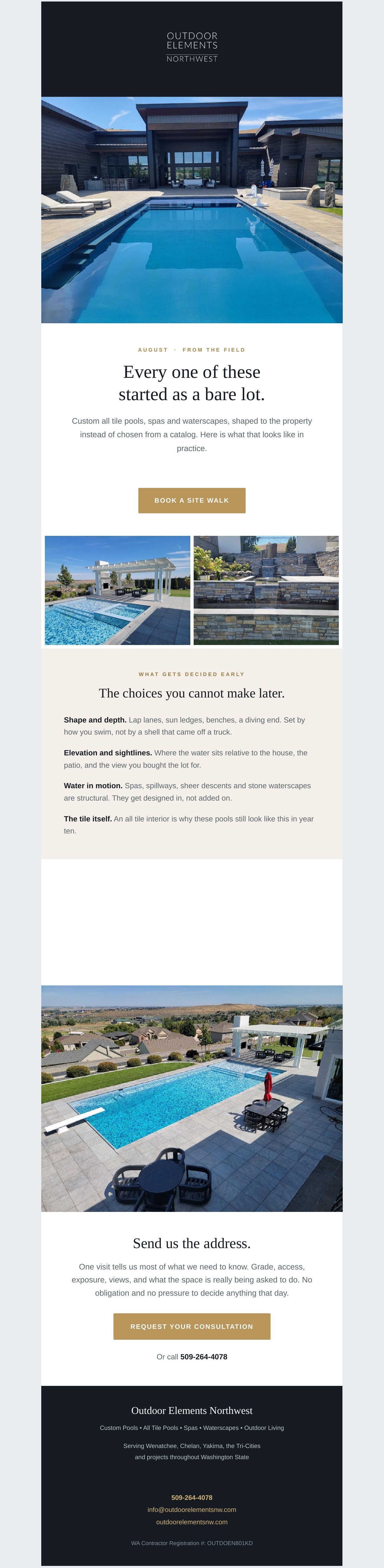 Outdoor Elements Northwest email campaign designed by Forward Momentum