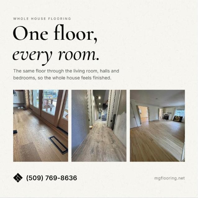 Social media post designed for MG Flooring