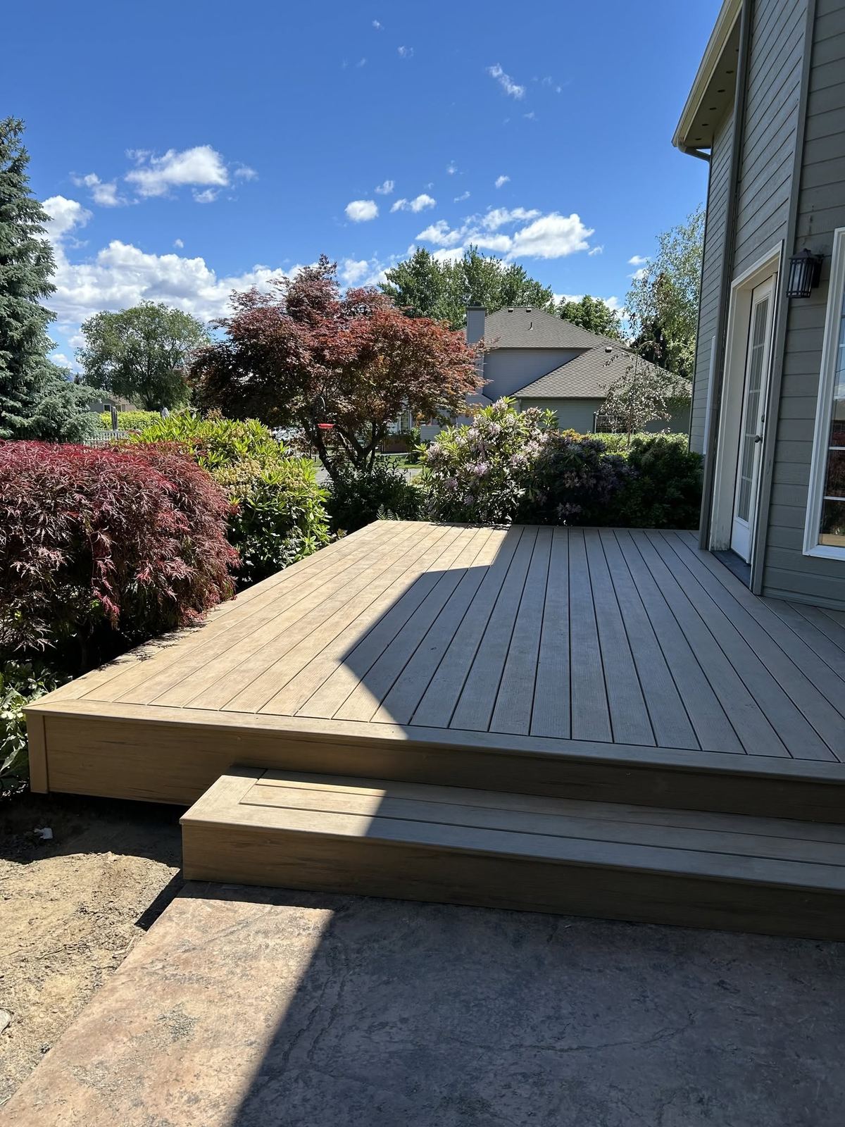 Completed composite deck built by Wenatchee Construction