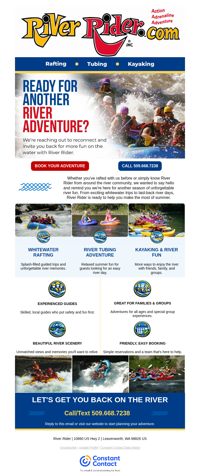 River Rider email campaign